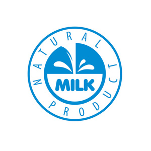 矢量牛奶徽标