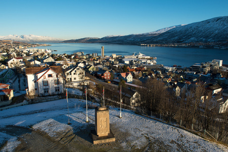 挪威特罗姆瑟的全景视图