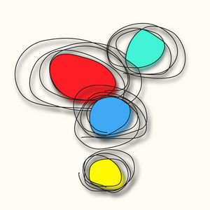 矢量现代彩色圆圈抽象背景