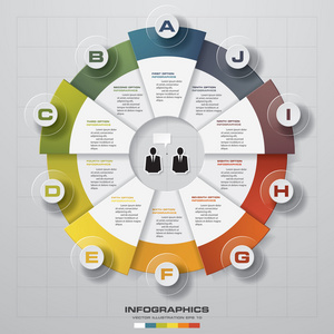 10 种备选方案的信息图表设计模板和业务概念