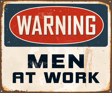 警告男性在工作场所