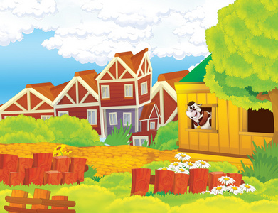 卡通农场场景照片