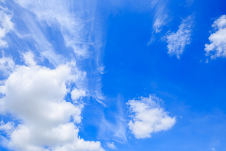 蓝蓝的天空上的云图片