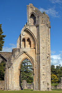 萨默塞特，英国格拉斯顿伯里修道院的废墟