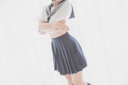 亚洲女学生穿校服