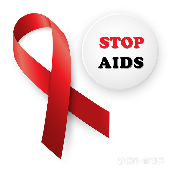 矢量图红丝带   艾滋病
