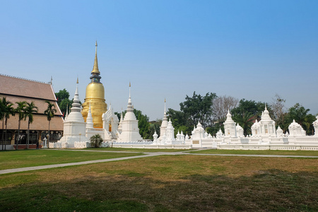 在扫管笏蒜牍寺，清迈，泰国大金塔