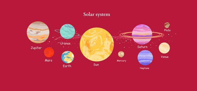 太阳能系统图标平面设计风格