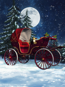 圣诞节马车图片