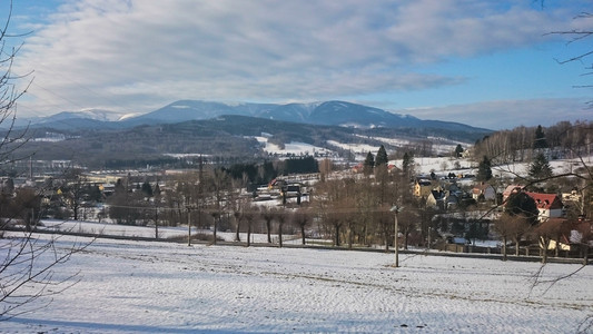 冬季风景与雪