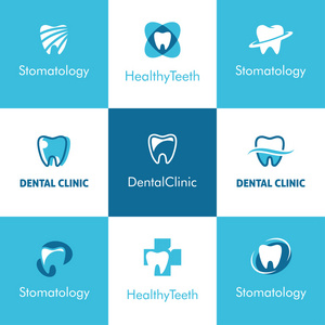 牙科诊所牙齿徽标