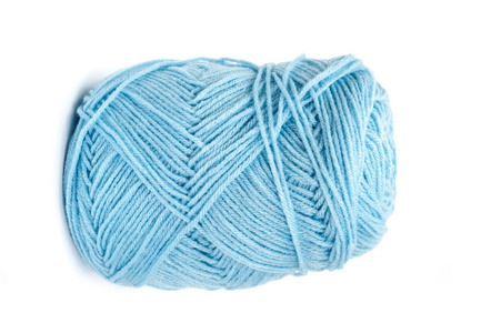 蓝色的纱羊毛针织
