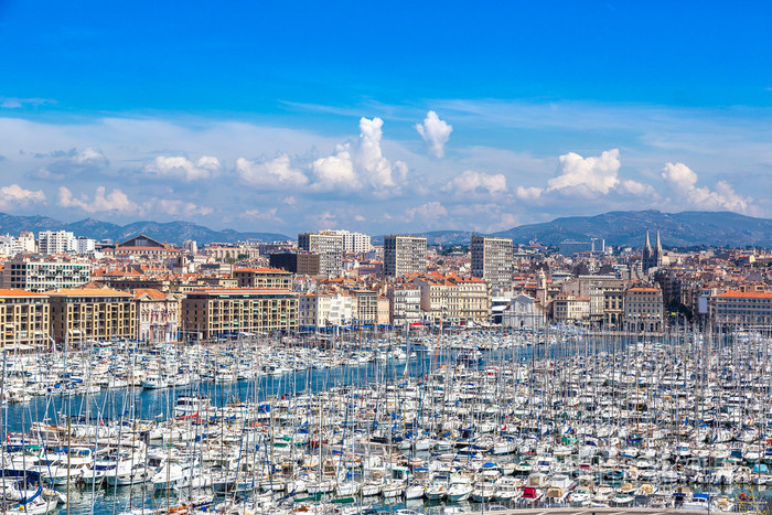 在马赛,法国的老海港口.