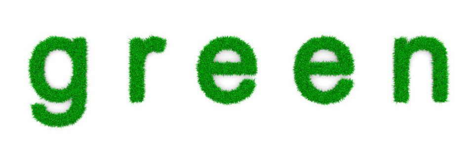 草绿色文本标志形状