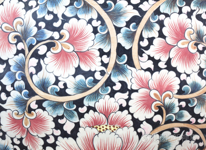 带纹理的背景与花陶瓷照片-正版商用图片1ko76j-摄图新视界