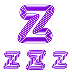 紫色 z 字母徽标设计方案集