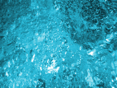 蓝色的水泡沫和氧纹理