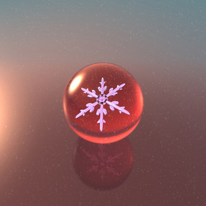 圣诞雪花水晶球图片