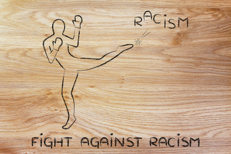 人踢和拳击词种族主义