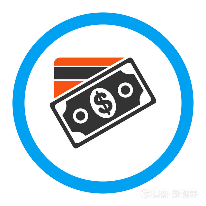 钱圆形的矢量图标