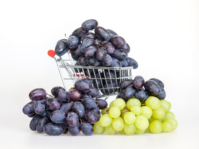 熟透的葡萄，购买购物车中的聚类