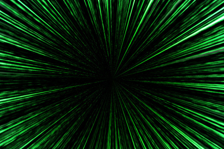 在黑色背景下生成的数字绿色星突发矩阵, t