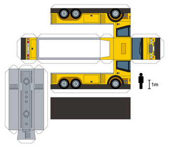 硬纸板汽车平面模型图图片