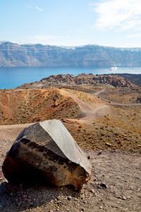 欧洲天空和地中海的火山