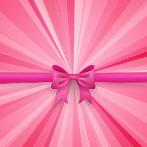 浪漫的粉红色背景与可爱的弓和图案