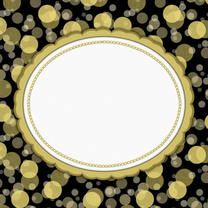 黄色和黑色的圆点框架背景