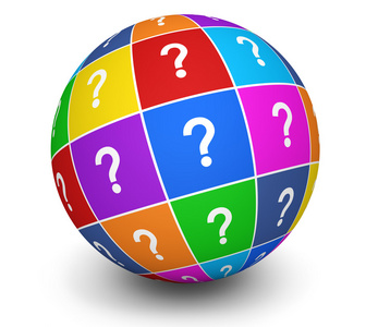 在线的问号图片