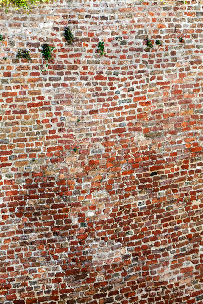 橙色旧墙面砖