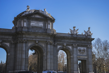 旅游, 神话般的阿尔卡拉门在西班牙首都, 马德里