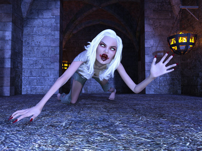 一个女僵尸三维图照片