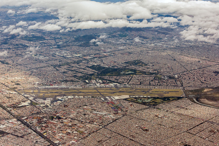 墨西哥城鸟瞰城市景观