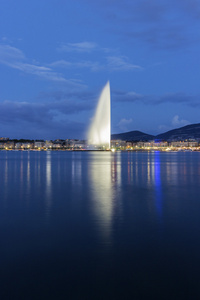 在瑞士的日内瓦喷泉