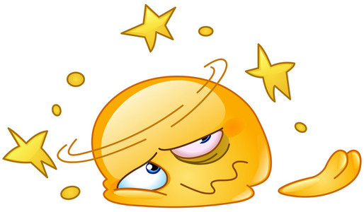 头晕和被压扁的图释照片