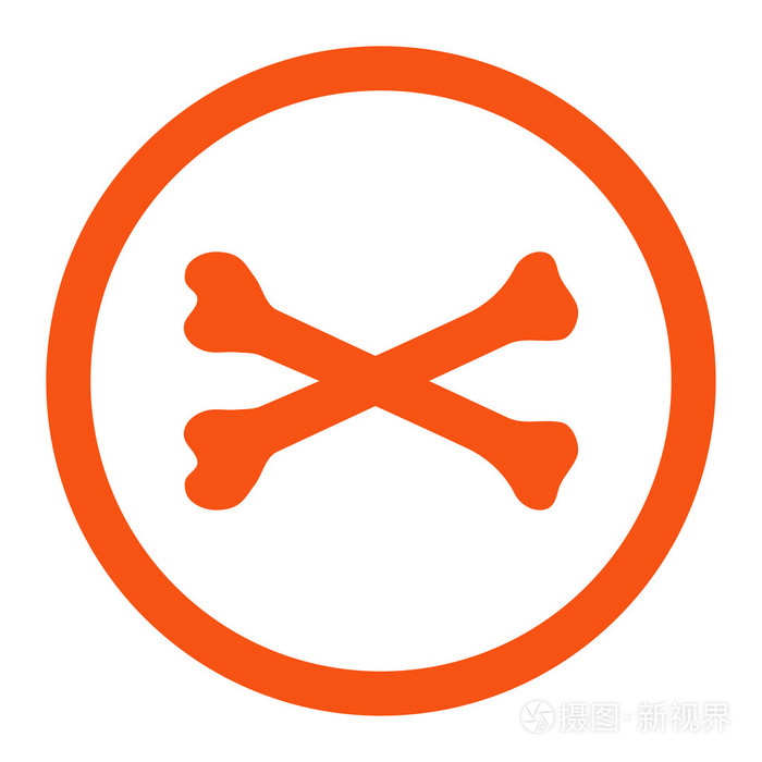 骨头圆形的矢量图标
