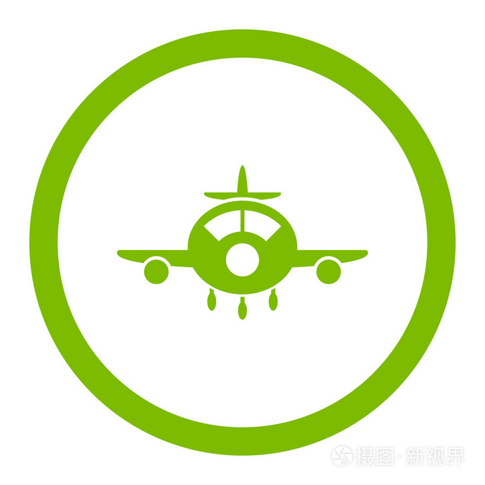 飞机圆形的矢量图标