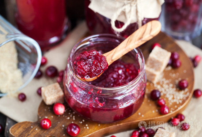 自制小红莓果酱