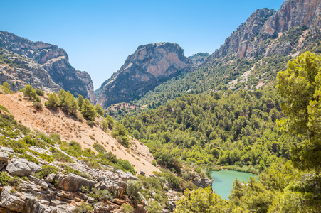 在 Caminito del Rey 谷