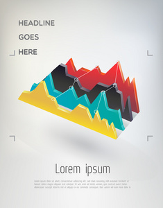 抽象矢量数据图表元素