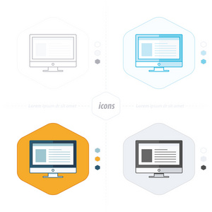计算机图标矢量 4 设计