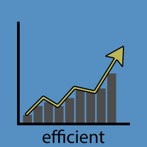 上升的效率图图标照片
