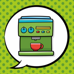 咖啡机涂鸦图片