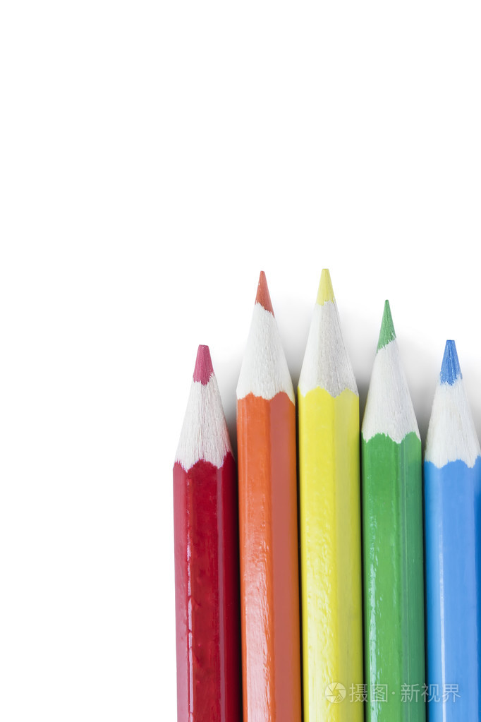 在白色的铅笔