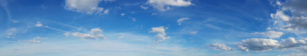 美丽的天空全景，地平线 cloudscape