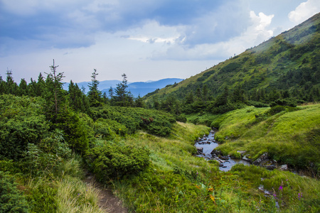 美丽的山岳景观