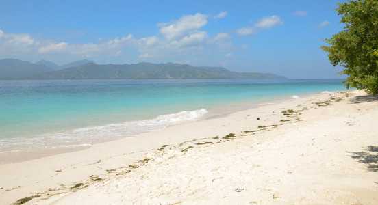 龙目岛美丽的海滩和海