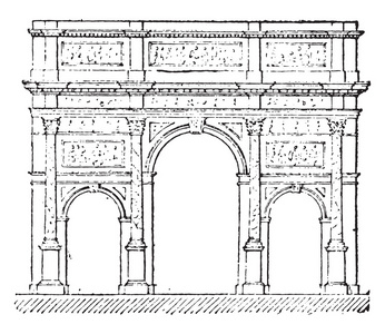 凯旋拱门, 复古雕刻